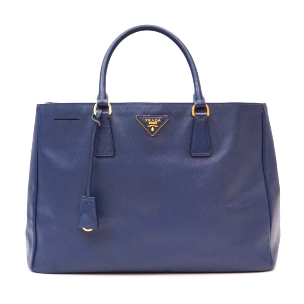 Prada Blue Saffiano Leather Lux Tote Bag - Picture 1 of 8